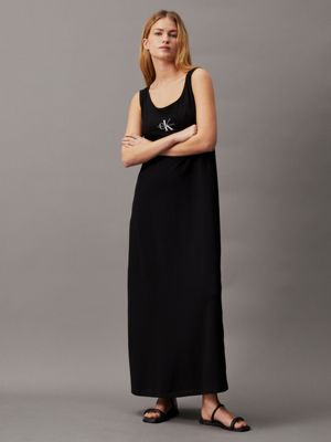 Sheer Panel Midi Slip Dress Calvin Klein®