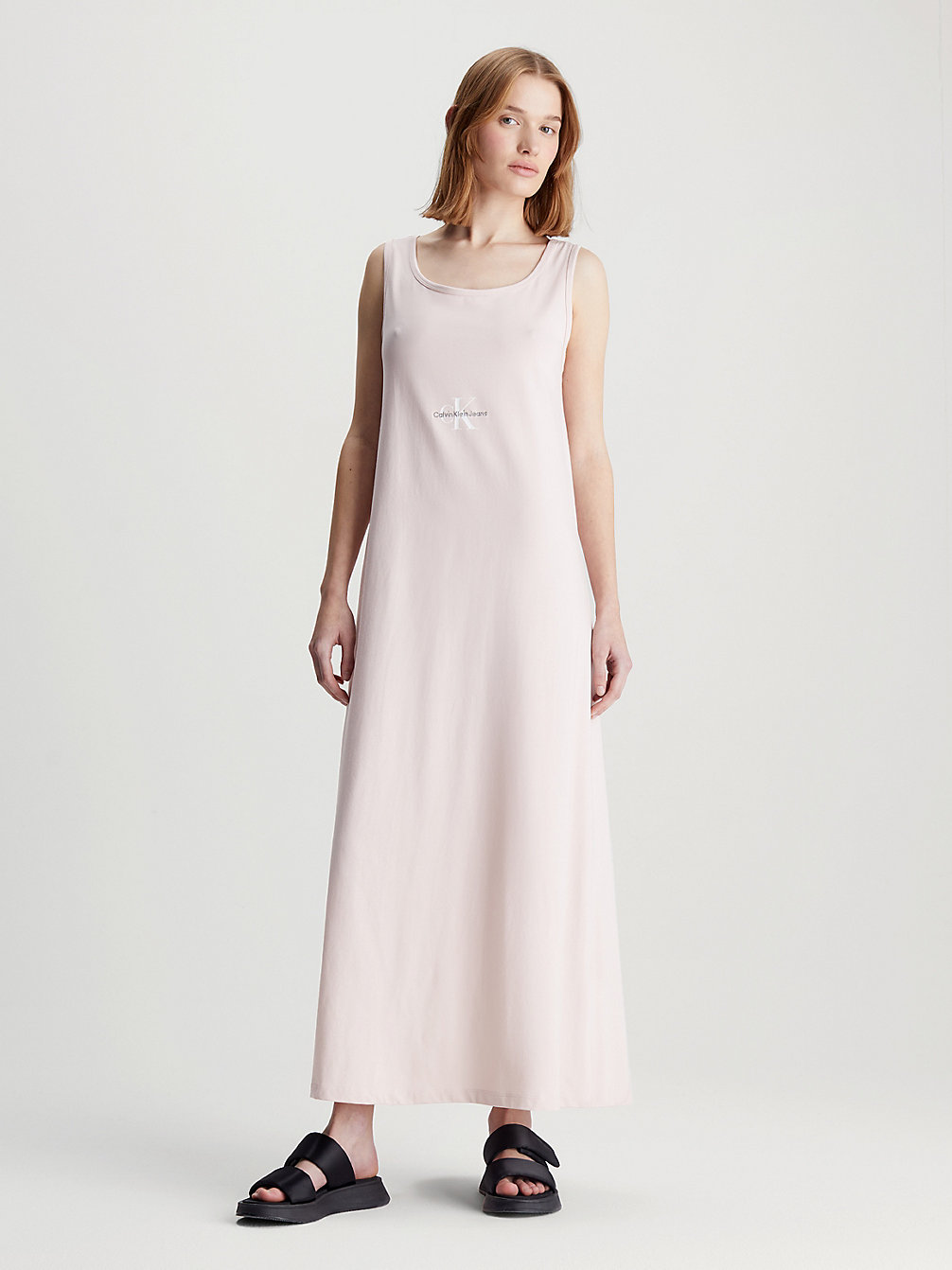 SEPIA ROSE > Maxi-Trägerkleid Aus Baumwoll-Jersey > undefined Damen - Calvin Klein