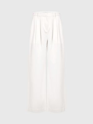 icicle cotton twill straight trousers for women calvin klein jeans