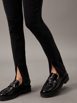 denim black high rise super skinny jeans for women calvin klein jeans