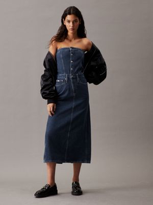 Robe bandeau longue en jean Calvin Klein J20J2237911BJ