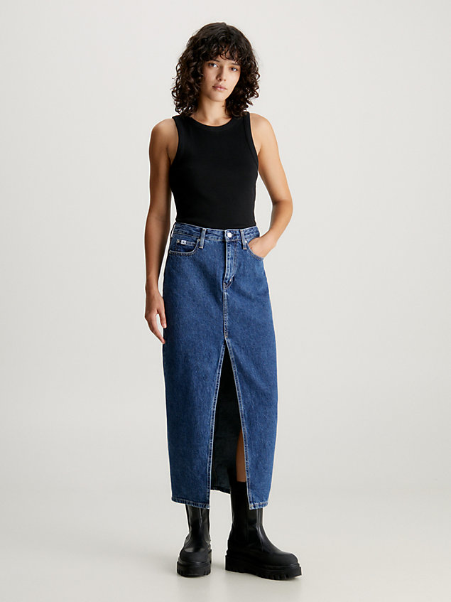 denim spódnica jeansowa maxi dla kobiety - calvin klein jeans