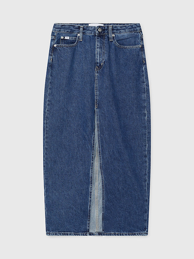 jupe longue en jean denim dark pour femmes calvin klein jeans