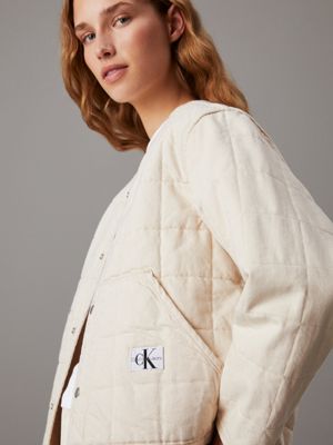 denim light quilted denim jacket for women calvin klein jeans