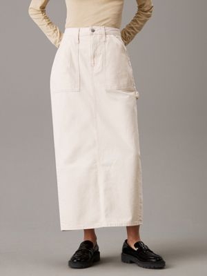 denim denim utility maxi skirt for women calvin klein jeans