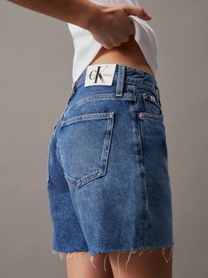 denim medium denim mom shorts for women calvin klein jeans