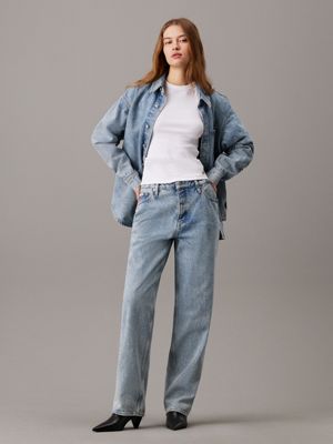 denim light 90's loose jeans for women calvin klein jeans