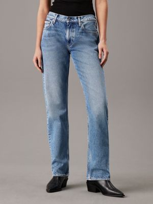 denim low rise straight jeans for women calvin klein jeans