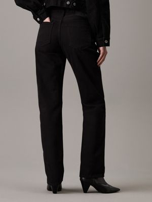 jean low rise straight denim pour femmes calvin klein jeans