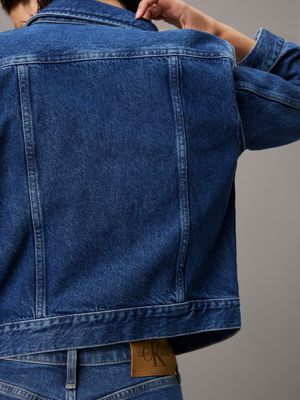 jean slim straight authentique denim medium pour femmes calvin klein jeans