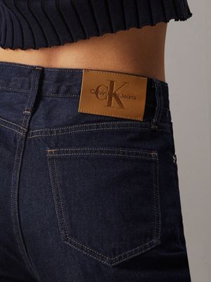 denim dark high rise straight jeans for women calvin klein jeans