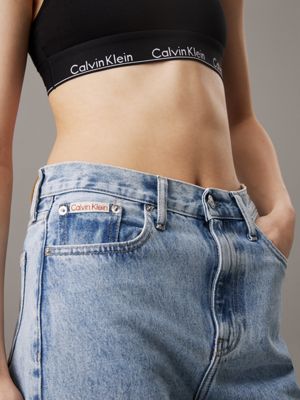 denim light high rise straight jeans for women calvin klein jeans