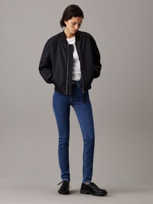 denim medium mid rise skinny jeans for women calvin klein jeans