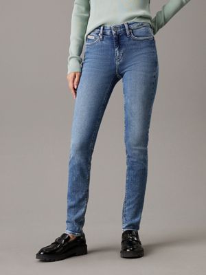 denim light mid rise skinny jeans for women calvin klein jeans