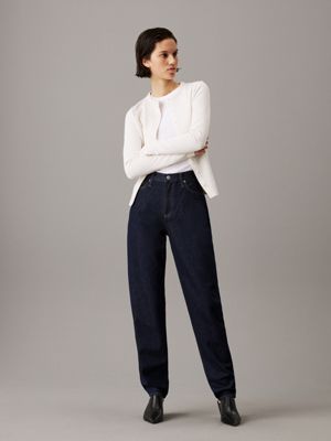 denim dark mom jeans for women calvin klein jeans