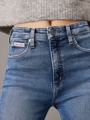 denim light high rise super skinny ankle jeans for women calvin klein jeans