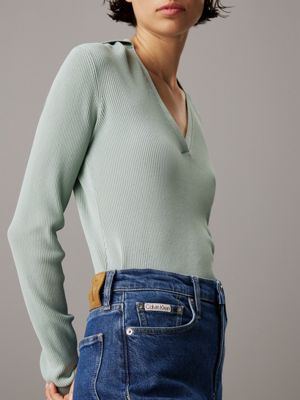 denim medium high rise straight jeans for women calvin klein jeans