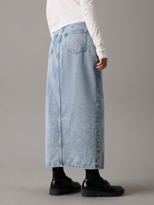 denim light denim maxi skirt for women calvin klein jeans