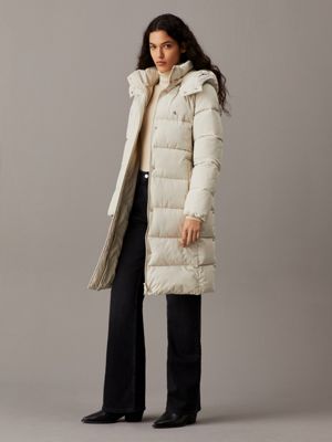 Calvin klein long puffer coat best sale