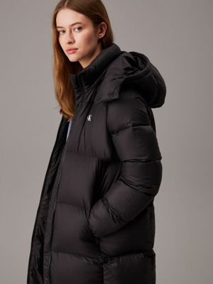 Black down puffer jacket women's online