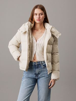 Calvin klein jeans hooded padded jacket online