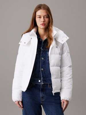 Calvin klein short puffer coat best sale