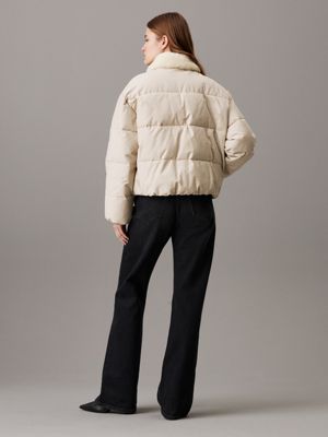 pelican relaxed aviator puffer jacket for women calvin klein jeans