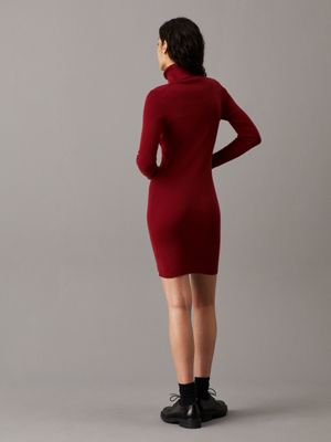 Slim Ribbed Cotton Jumper Dress Calvin Klein J20J224150XUM