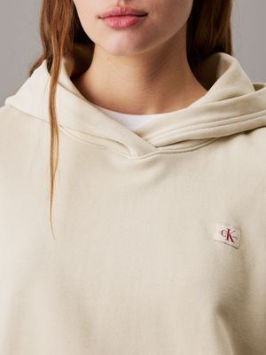 pelican relaxed cotton terry hoodie for women calvin klein jeans