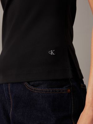 ck black slim milano jersey tank top for women calvin klein jeans