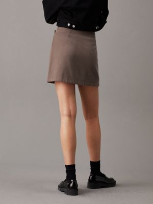 falcon cotton flannel wrap mini skirt for women calvin klein jeans