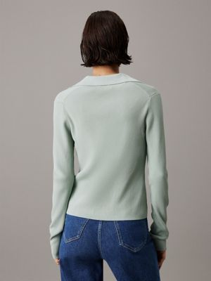 jadeite soft knit v-neck jumper for women calvin klein jeans