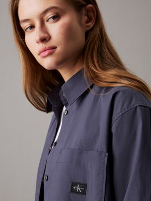 india ink relaxed cotton poplin shirt for women calvin klein jeans