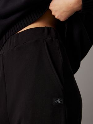 ck black cotton terry joggers for women calvin klein jeans