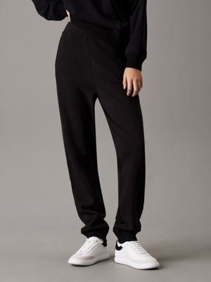 black cotton terry joggers for women calvin klein jeans