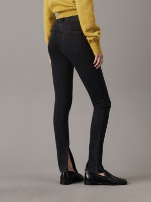 denim black high rise super skinny jeans for women calvin klein jeans