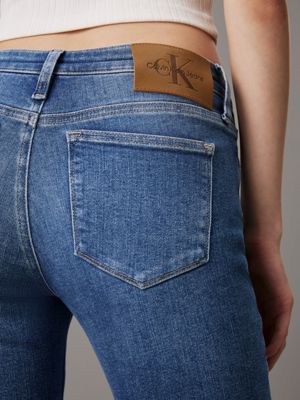 denim medium mid rise skinny jeans for women calvin klein jeans