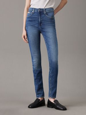 denim high rise skinny jeans for women calvin klein jeans