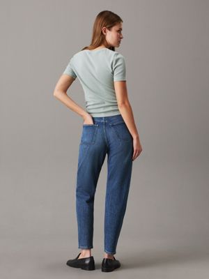 denim dark mom jeans for women calvin klein jeans