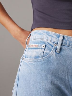 denim light mom jeans voor dames - calvin klein jeans