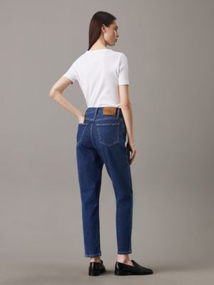 denim dark mom jeans for women calvin klein jeans