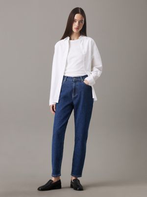 denim dark mom jeans for women calvin klein jeans