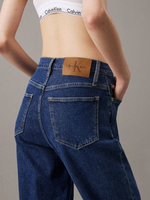 denim dark mom jeans for women calvin klein jeans