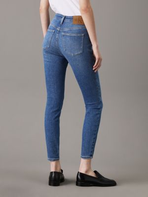 denim medium high rise super skinny ankle jeans for women calvin klein jeans