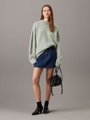 jadeite relaxed wool blend jumper for women calvin klein jeans