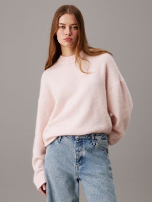 Calvin klein jumper womens pink best sale