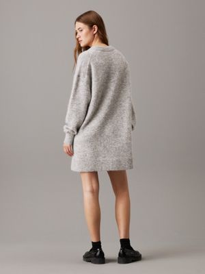 Calvin klein sweater dress grey on sale