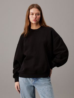 Black fleece sweatshirt hotsell