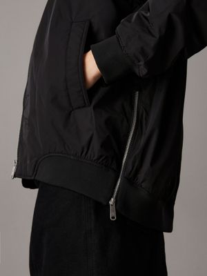 ck black long padded bomber jacket for women calvin klein jeans