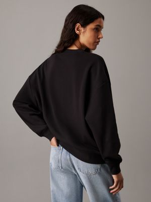 ck black monogram sweatshirt for women calvin klein jeans